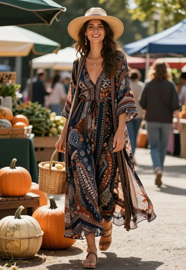 15 Sweater Over Dress Outfit Ideas For Cozy Layered Looks - 3. Cardigan Layering for a Boho Look 1