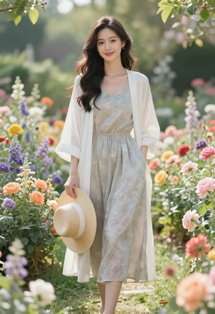 15 White Cardigan Aesthetic Outfit Ideas With Soft Style - 2. Oversized Cardigan with a Midi Dress 1