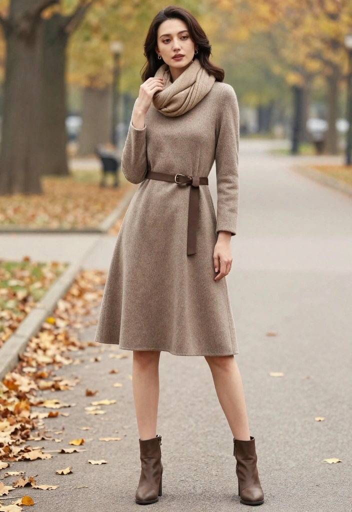 16 Autumn Dress Outfit Ideas That Look Effortlessly Stylish - 10. The Classic A-Line Dress 1