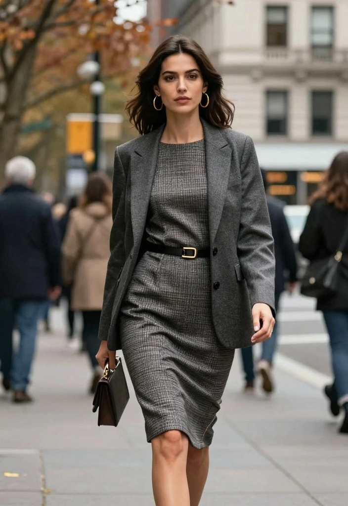 16 Autumn Dress Outfit Ideas That Look Effortlessly Stylish - 7. The Polished Shift Dress 1