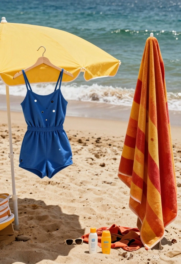 16 Blue Aesthetic Outfit Ideas With Calm Cool Tones - 12. Beachy Blue Romper 1