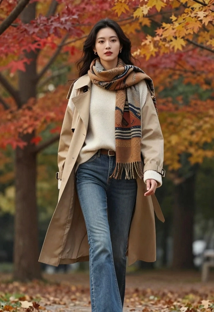 16 Flared Jeans Outfit Ideas With Retro Energy - 11. Layered for Fall 1