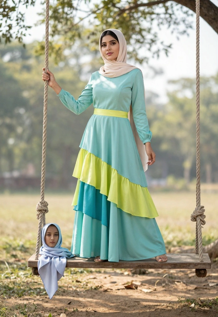 16 Hijab Friendly Dress Outfit Ideas That Stay Modest And Chic - 14. Layered Midi Skirts 1