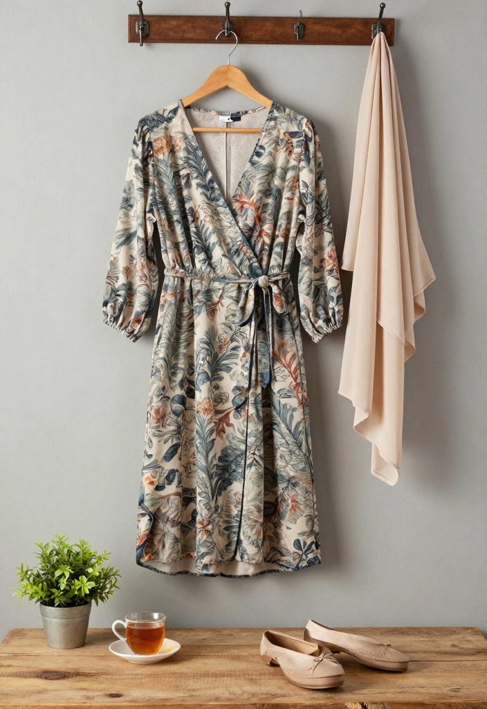 16 Hijab Friendly Dress Outfit Ideas That Stay Modest And Chic - 6. Casual Wrap Style 1