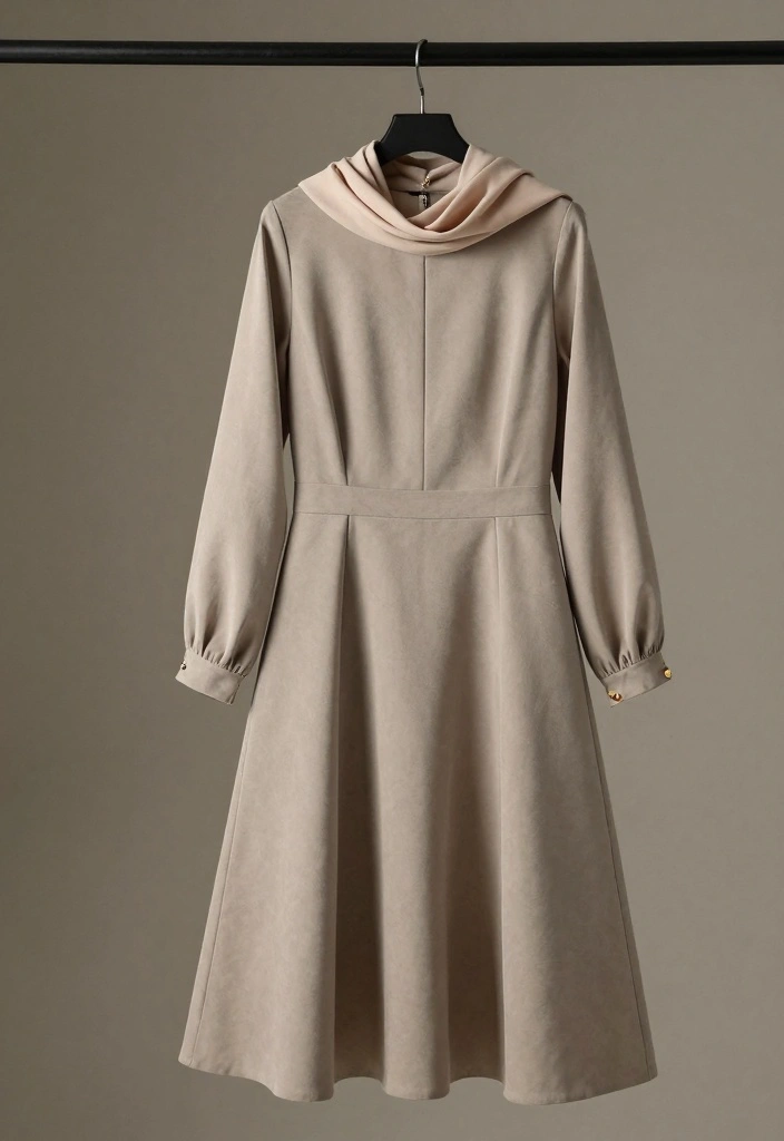 16 Hijab Friendly Dress Outfit Ideas That Stay Modest And Chic - 8. Minimalist A-Line 1