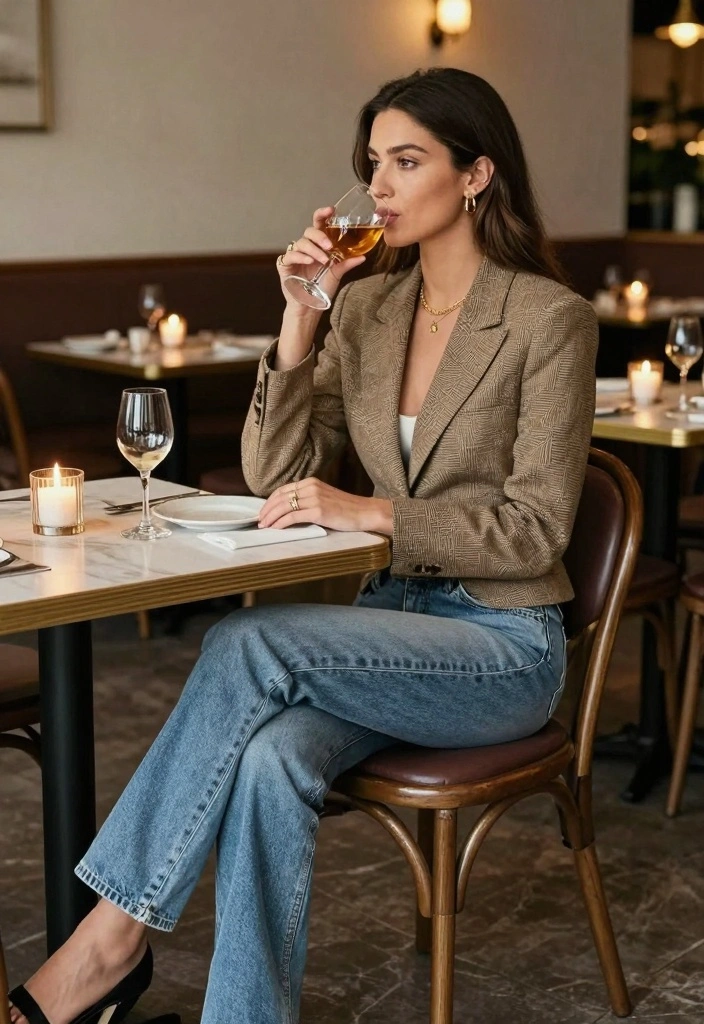 16 Jeans And Denim Outfit Ideas For Everyday Styling - 11. Straight-Leg Jeans with a Blazer 1