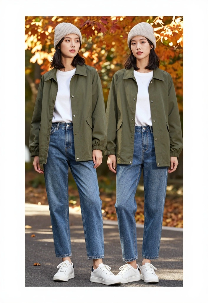 16 Olive Green Jacket Outfit Ideas With Neutral Charm - 1. Classic Casual 1