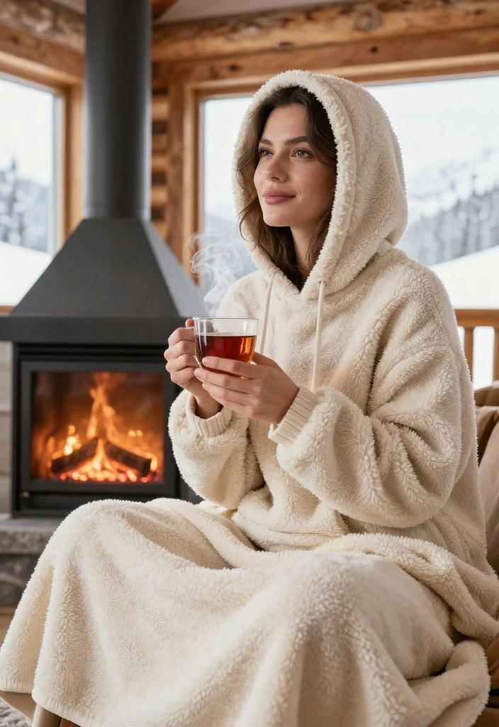 16 Ski Aesthetic Outfit Ideas For Winter Getaways - 10. Cozy Fleece Hoodie 1