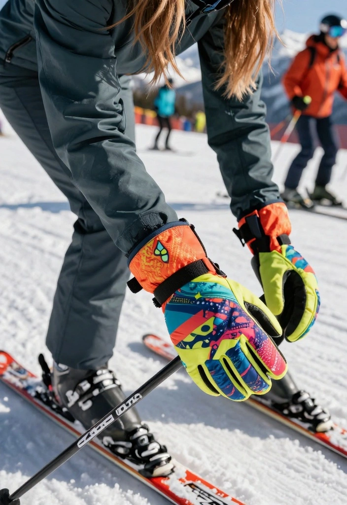 16 Ski Aesthetic Outfit Ideas For Winter Getaways - 11. Stylish Ski Gloves 1