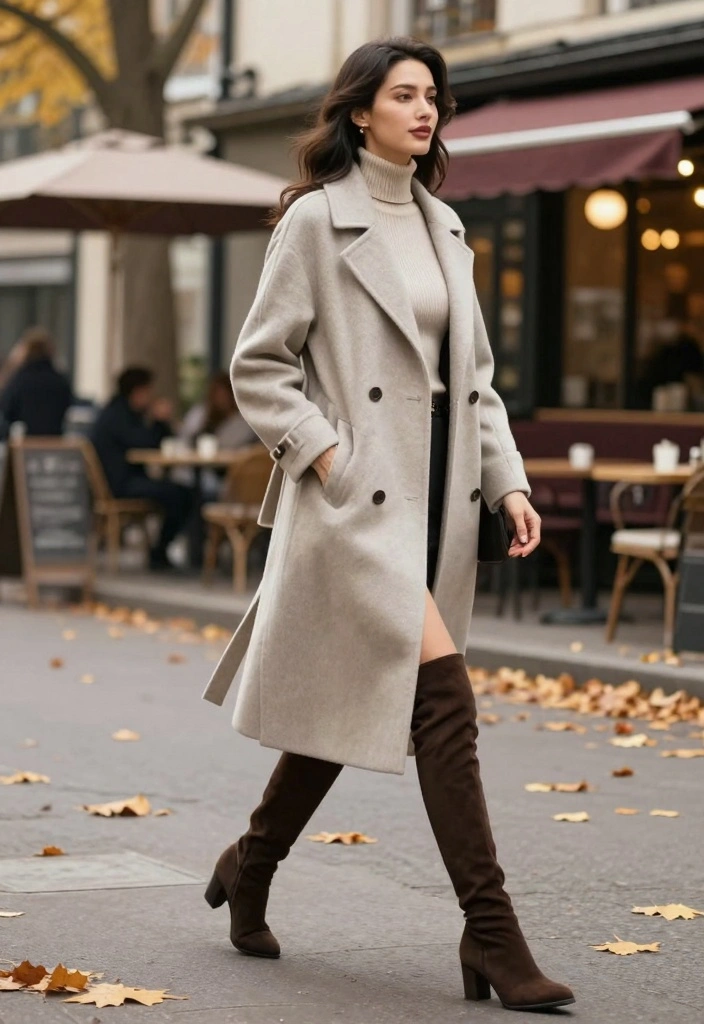 16 Thigh High Boots Outfit Ideas For Black Women That Turn Heads - 10. Layered Elegance 1