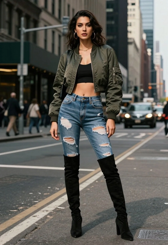 16 Thigh High Boots Outfit Ideas For Black Women That Turn Heads - 13. Urban Edge 1