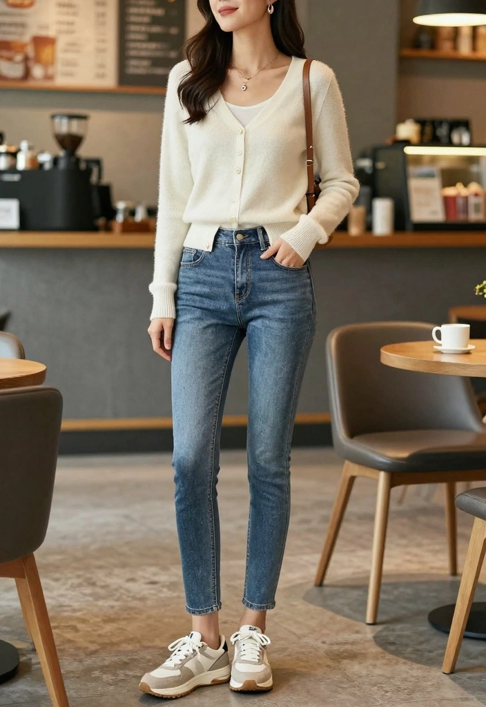 16 Winter Cardigan Outfit Ideas Perfect For Layering - 14. Layered Cardigan with Slim Fit Jeans 1