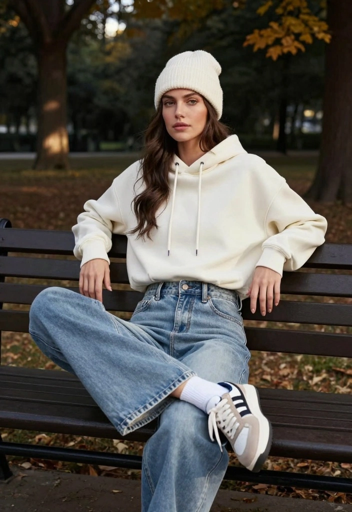 16 Winter Mom Jeans Outfit Ideas For Cozy Chic Outfits - 3. Oversized Hoodie and Mom Jeans 1