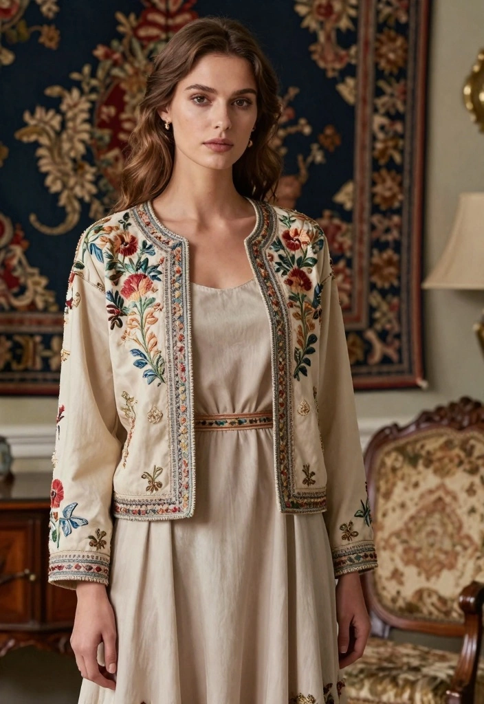 17 Dark Academia Aesthetic Outfit Ideas With Moody Elegance - 16. Brocade and Embroidered Textiles 1