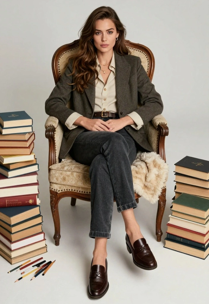 17 Dark Academia Aesthetic Outfit Ideas With Moody Elegance - 17. Embracing the Intellectual Spirit 1