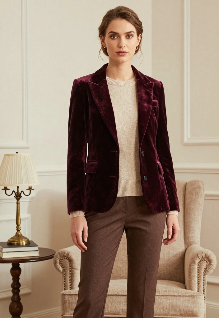 17 Dark Academia Aesthetic Outfit Ideas With Moody Elegance - 5. Rich Tones: Velvet and Wool 1