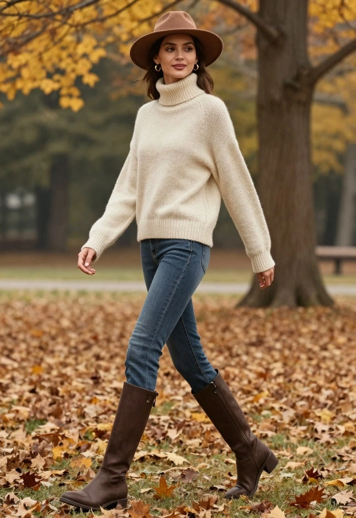 17 Flare Jeans Outfit Ideas That Instantly Elevate Your Look - 12. Warm Layers with a Turtleneck 1