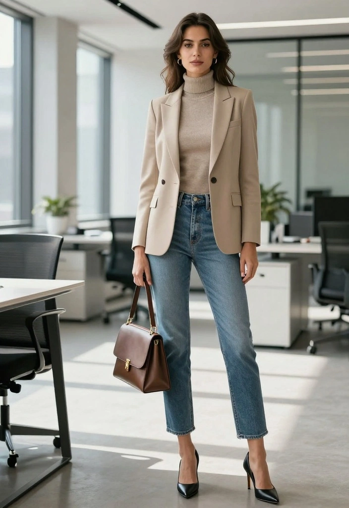 17 Levi's Jeans Outfit Ideas That Never Go Out Of Style - 4. Chic Blazer with Levi's 1