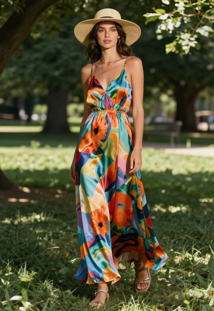 17 Silk Dress Outfit Ideas That Look Expensive And Timeless - 13. Versatile Maxi Dress 1