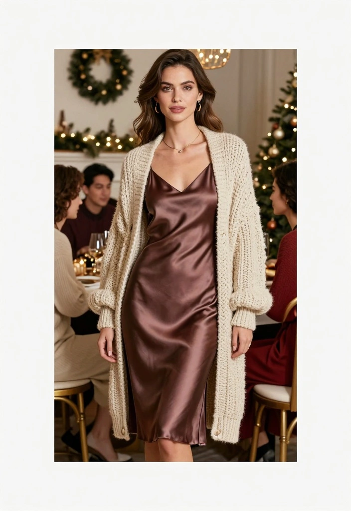 17 Silk Dress Outfit Ideas That Look Expensive And Timeless - 17. Layered for the Holidays 1