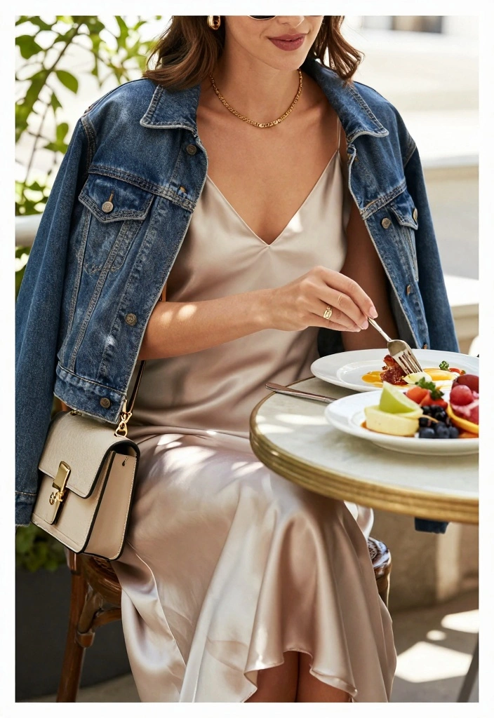 17 Silk Dress Outfit Ideas That Look Expensive And Timeless - 2. Weekend Brunch Vibes 1