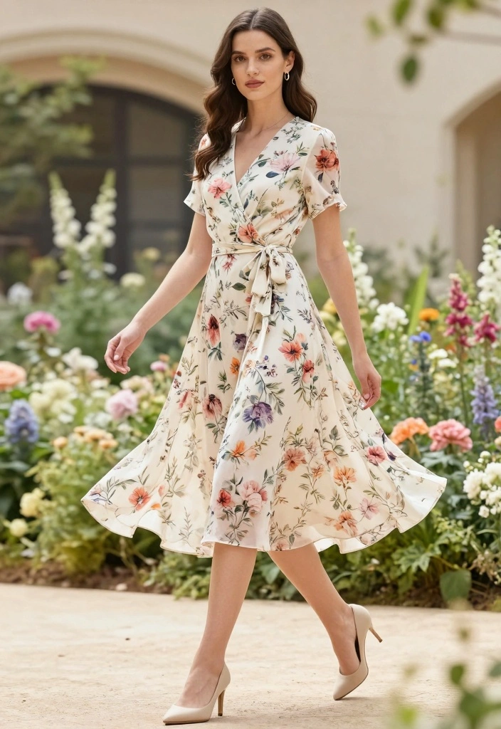 18 Aesthetic Outfit Ideas For Women You Will Want To Save - 14. Elegant Midi Wrap Dress 1