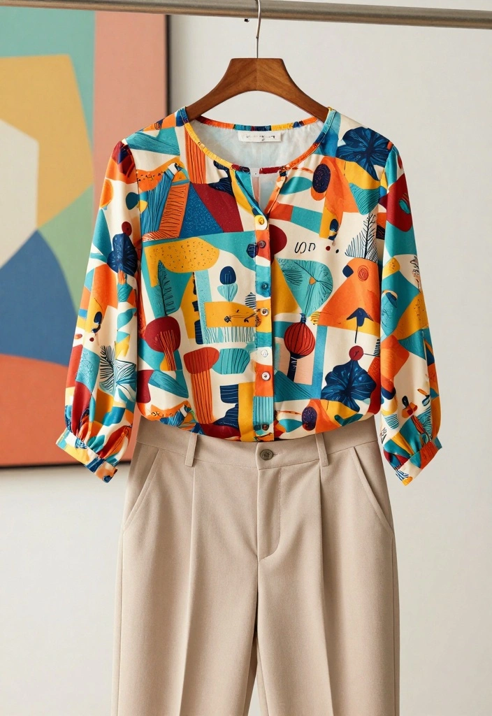 18 Dress To Impress Outfit Ideas Every Woman Will Love - 17. Playful Prints for Casual Chic 1