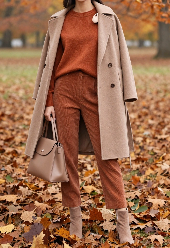 18 Monochromatic Aesthetic Outfit Ideas That Look Expensive - 3. Earthy Tones for Autumn 1