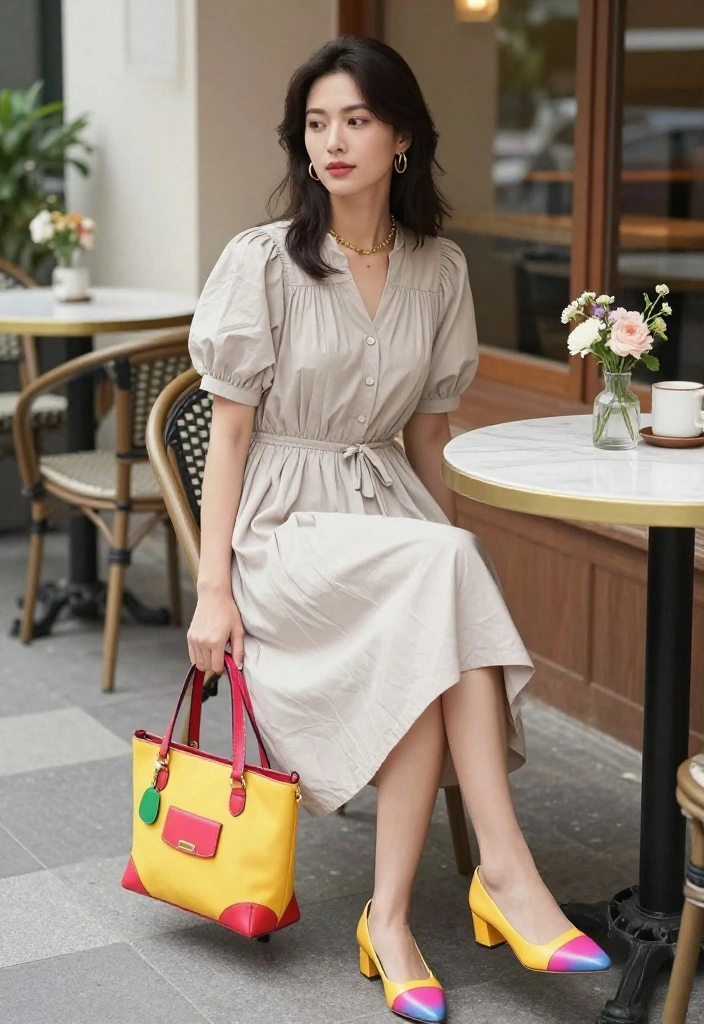 12 Baby Doll Dress Outfit Ideas That Don't Look Too Young - 7. Add a Pop of Color with Accessories 1