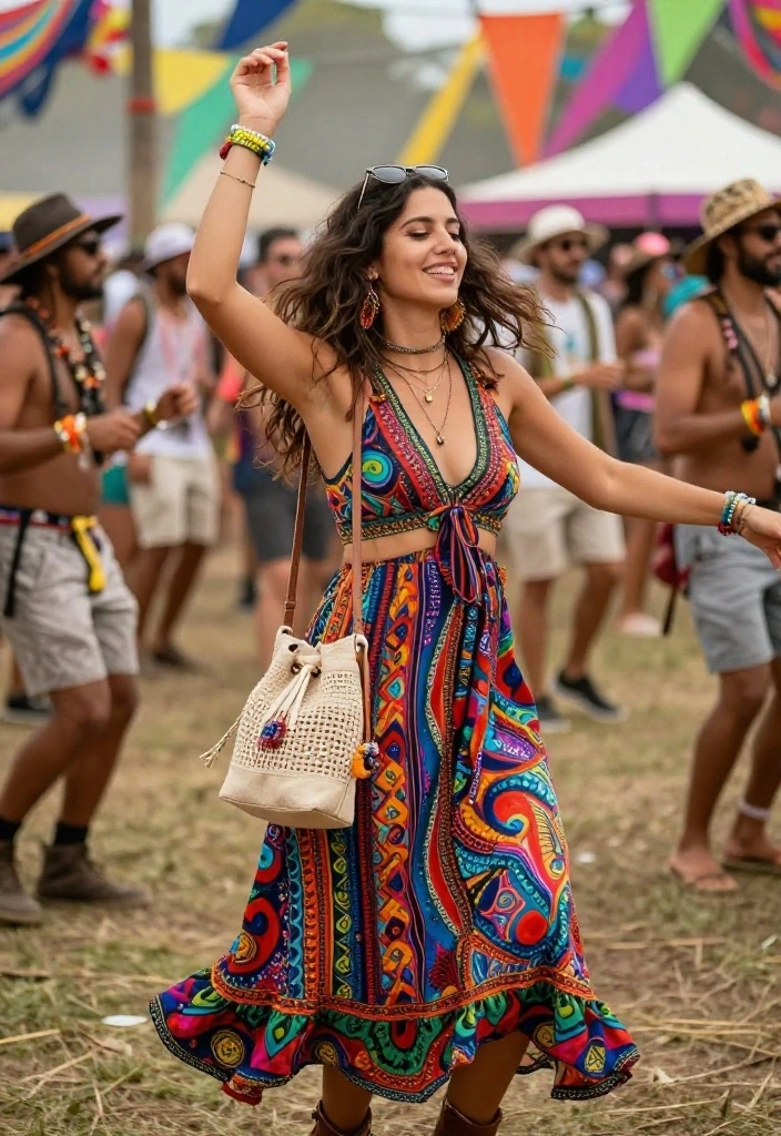 12 Bucket Bag Outfit Ideas for Women That Look Polished Not Too Slouchy - 11. Festival Ready: Bucket Bag with Boho Vibes 1