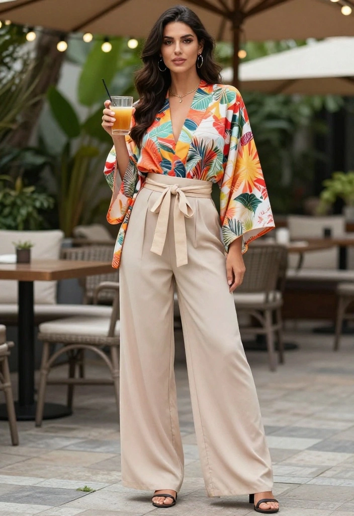 12 Flowy Pants Outfits for Women That Hide Problem Areas 6 12 Flowy Pants Outfits for Women That Hide Problem Areas - 5. Layered Luxe 1