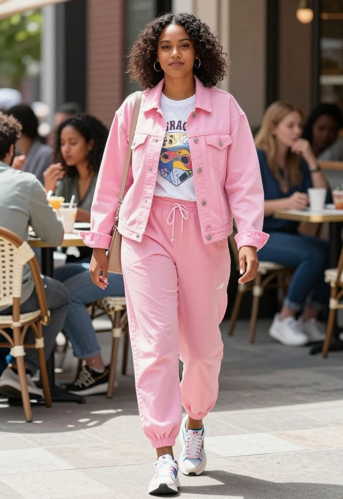12 Pink Jacket Outfit Ideas for Women for All Four Seasons - 6. Weekend Casual 1