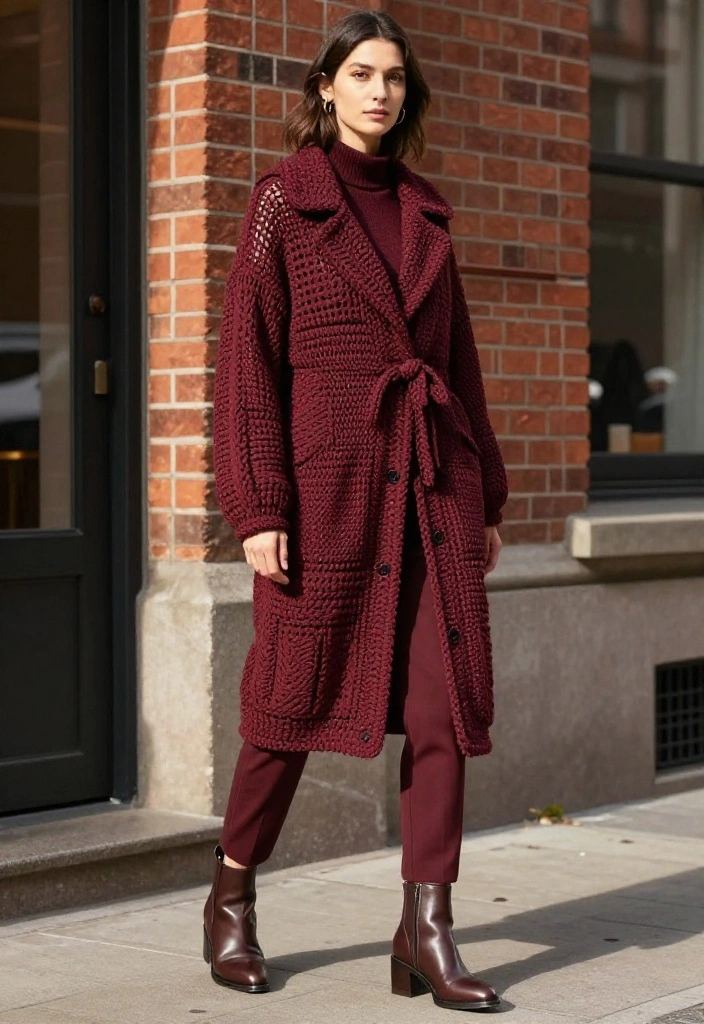 14 Crochet Women Outfit Ideas You Can Wear Again After Summer - 13. Statement Crochet Coats 1