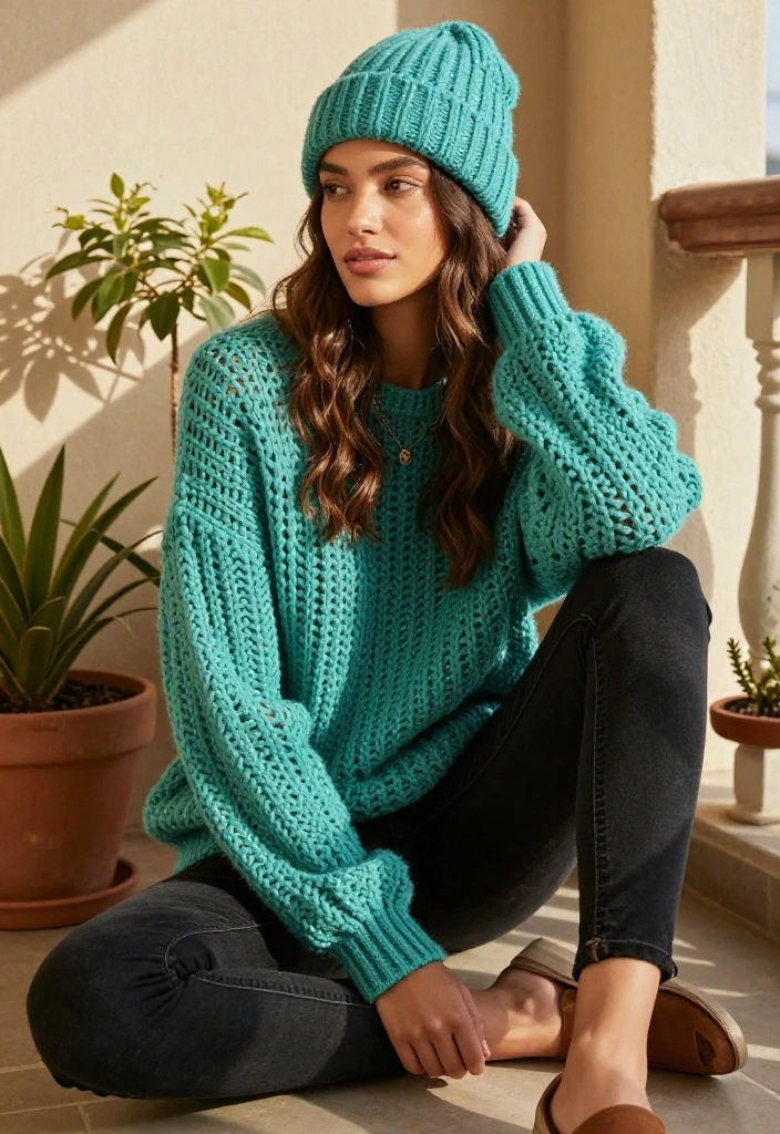 14 Crochet Women Outfit Ideas You Can Wear Again After Summer - 3. Chunky Crochet Sweaters 1