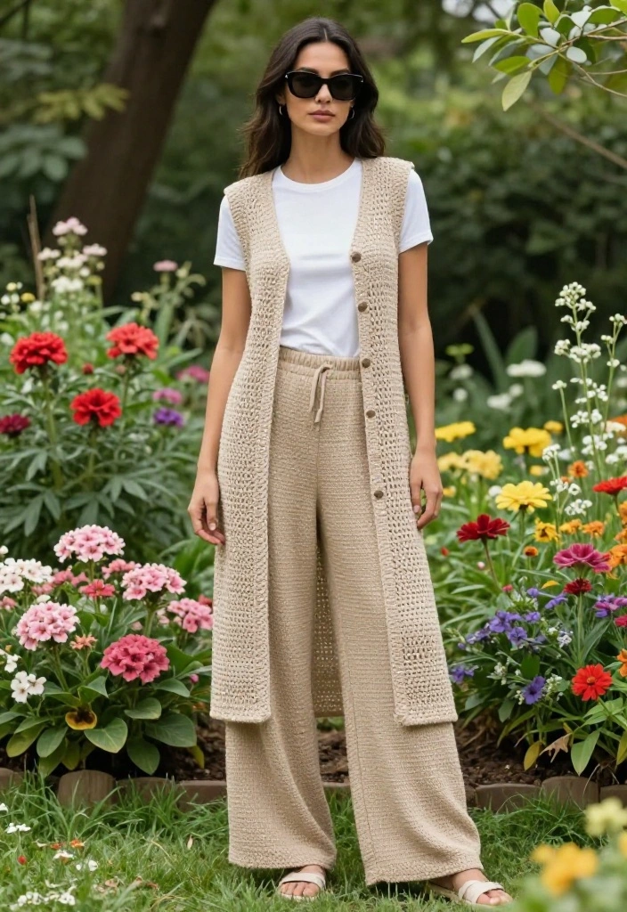 14 Crochet Women Outfit Ideas You Can Wear Again After Summer - 4. Versatile Crochet Vests 1