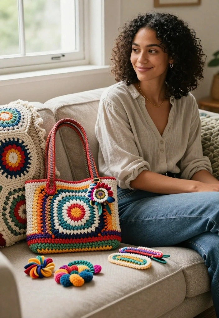 14 Crochet Women Outfit Ideas You Can Wear Again After Summer - 6. Eco-Friendly Crochet Accessories 1
