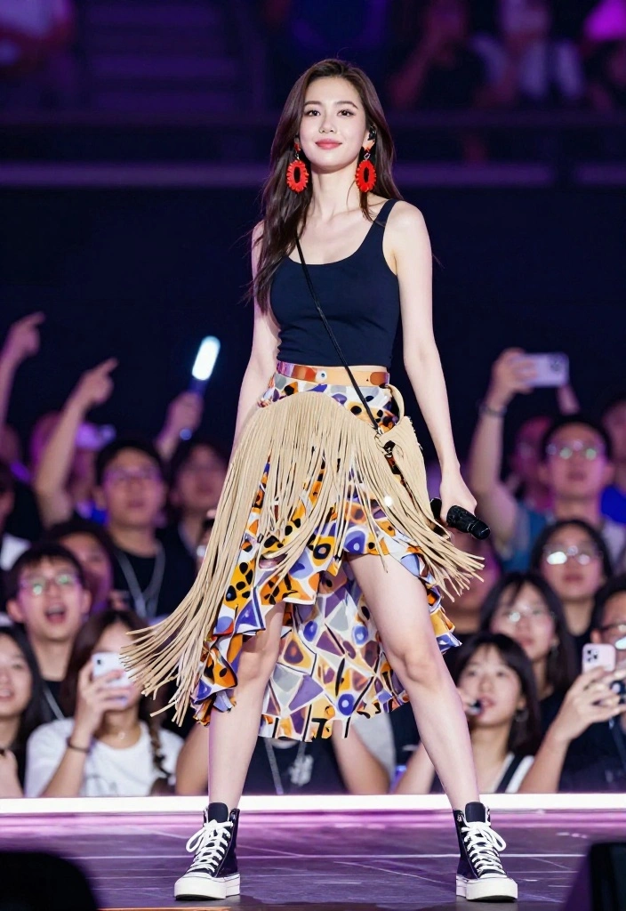 14 Pitbull Concert Outfits for Women That Stay Comfortable - 5. Fun and Flirty Skirt 1