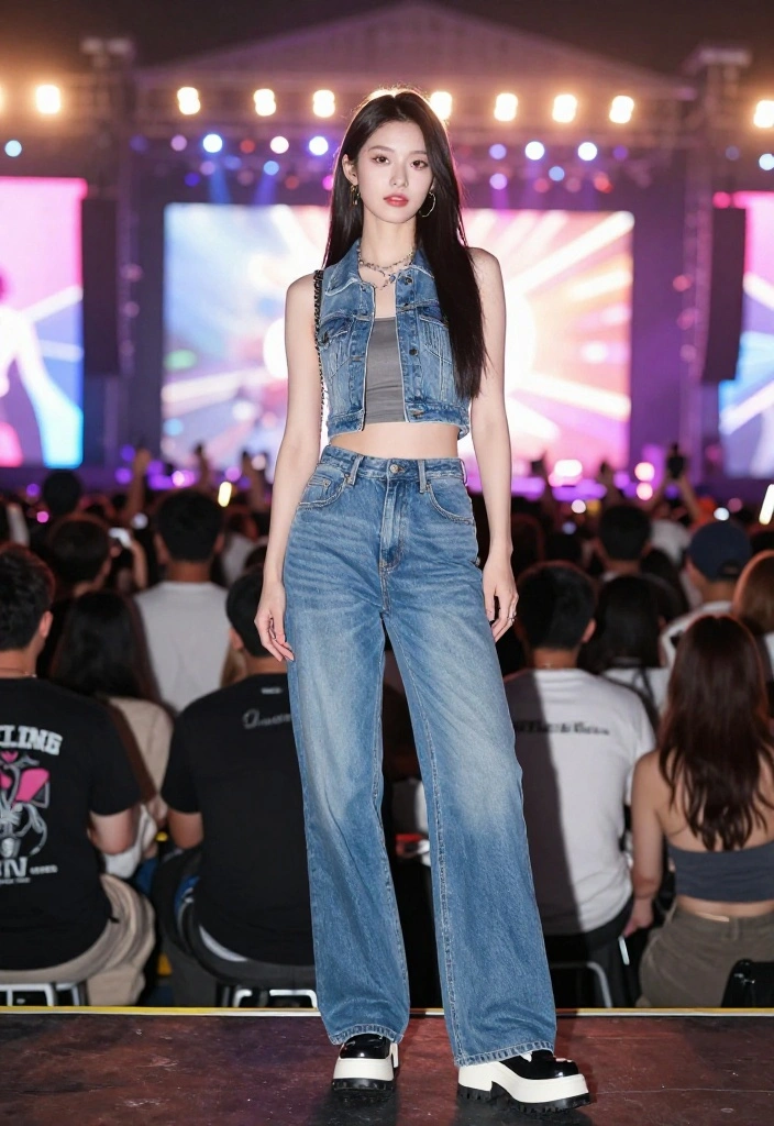 14 Pitbull Concert Outfits for Women That Stay Comfortable - 9. Layered Look with Crop Jacket 1