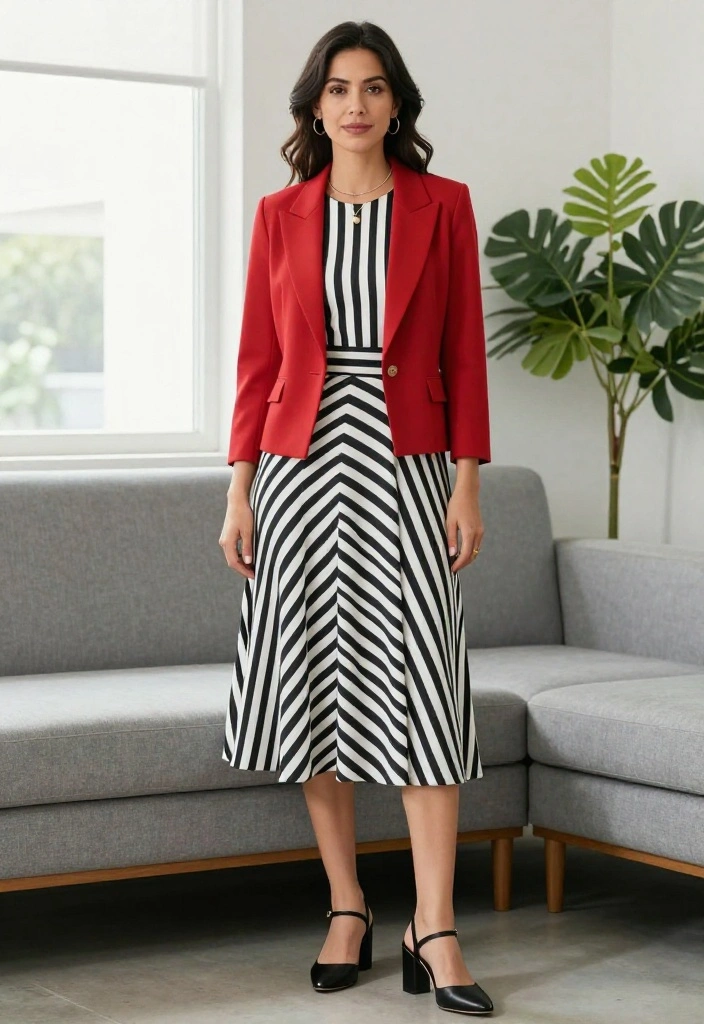 14 Red Jacket Outfits for Women That Tone Down Bold for the Office - 3. Sophisticated Layering 1