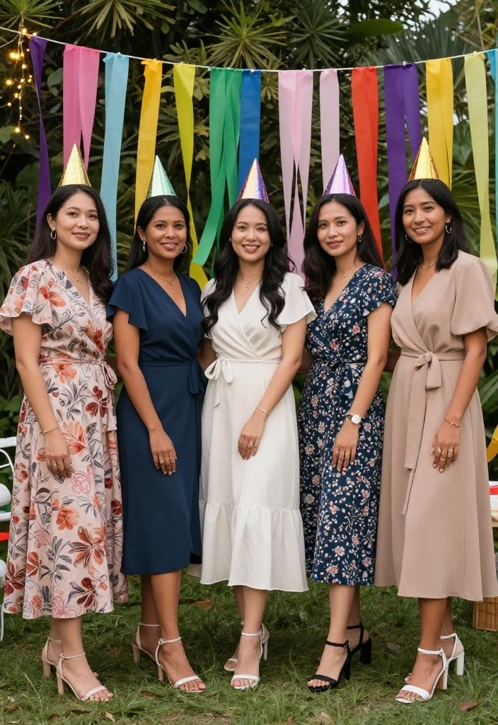 14 Women Outfit Birthday Party Ideas That Stand Out in Photos - 10. Elegant Wrap Dresses 1