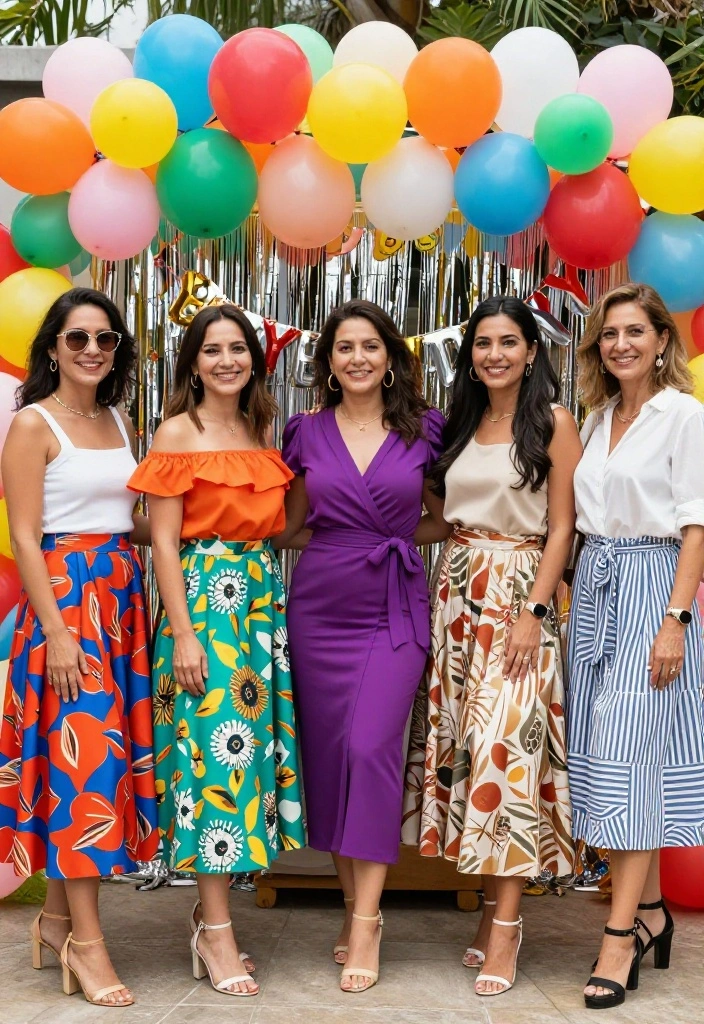 14 Women Outfit Birthday Party Ideas That Stand Out in Photos - 6. Statement Skirts 1