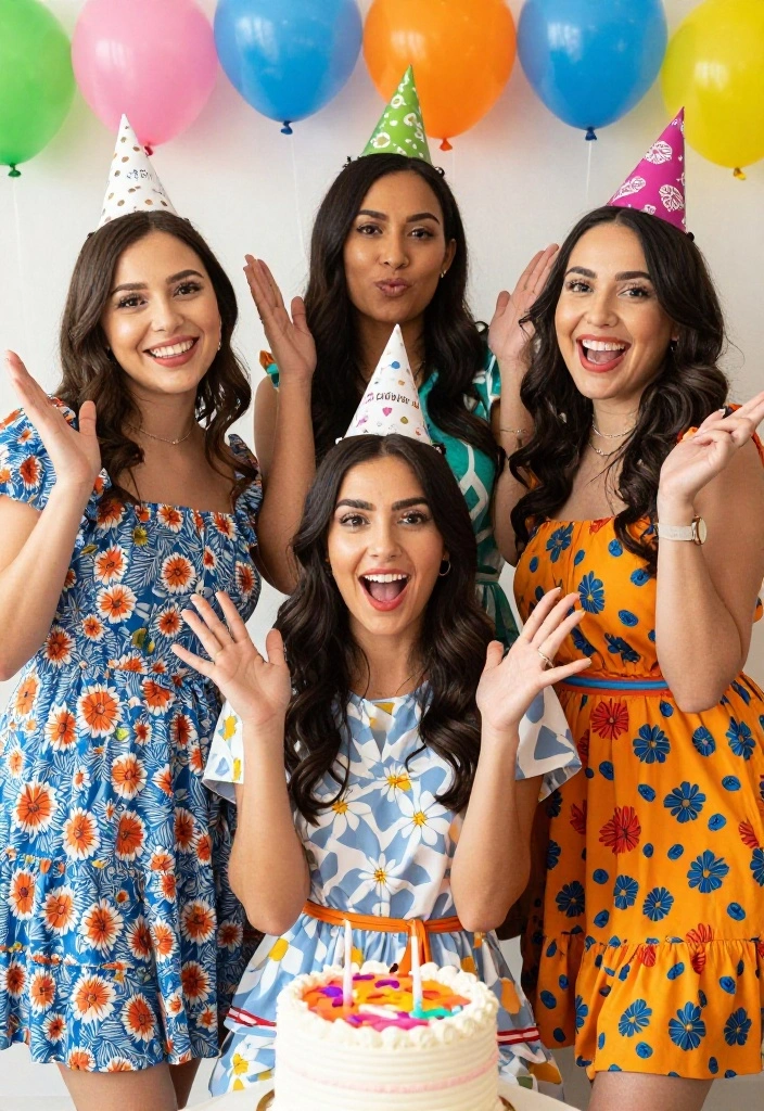 14 Women Outfit Birthday Party Ideas That Stand Out in Photos - 8. Playful Prints 1