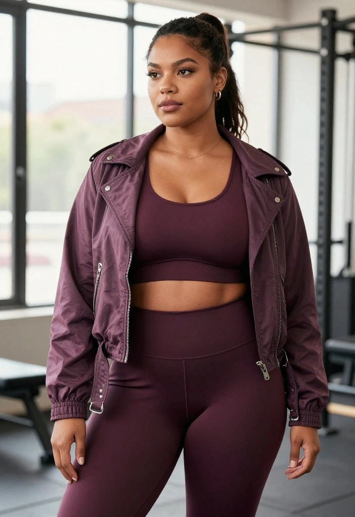 15 Biker Jacket Outfit Ideas for Women That Soften the Edge for Everyday Wear - 5. Chic Athleisure Combo 1