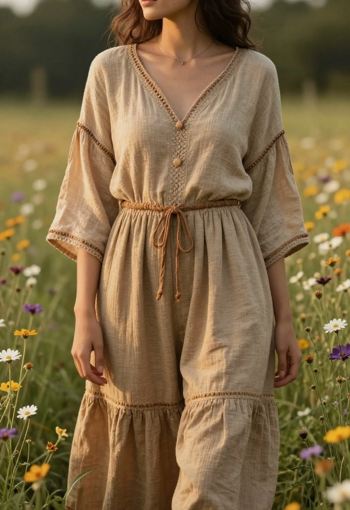 15 Country Women Outfit Ideas That Suit Concerts, Rodeos, and Barn Weddings - 12. Earthy Tones and Natural Fabrics 1