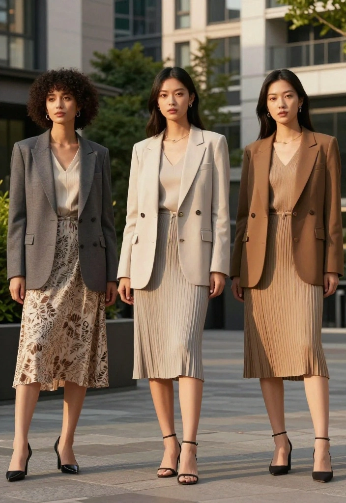15 Engagement Party Attire for Women That Aren't Bridal - 6. Tailored Blazers with Dresses 1