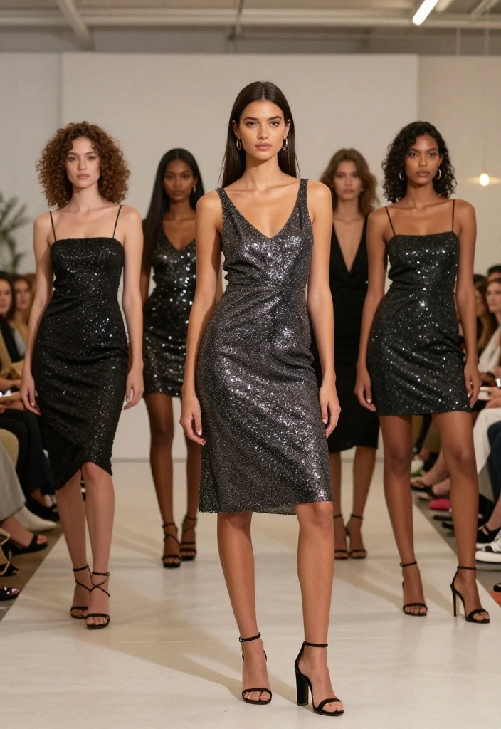 15 Glitter Dress Outfit Ideas That Don't Look Costume-y - 14. Glitter Overlay for a Dress 1