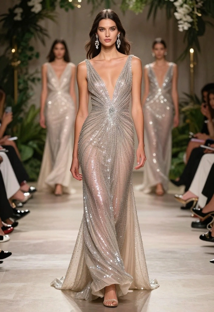 15 Glitter Dress Outfit Ideas That Don't Look Costume-y - 4. Glamorous Sparkly Gown 1