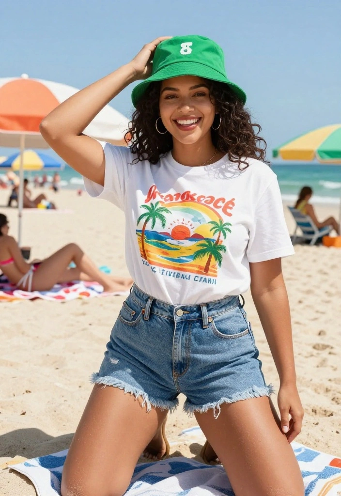 15 Green Hat Outfit Ideas for Women That Make the Hat Feel Purposeful - 4. Sporty and Stylish: The Green Bucket Hat 1