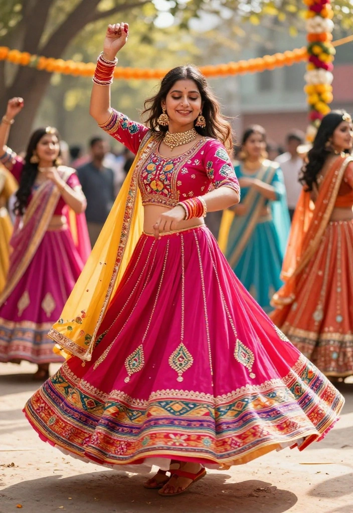 15 Rakhi Women Outfit Ideas That Feel Festive Without Overdoing It - 11. Vibrant Chaniya Choli 1