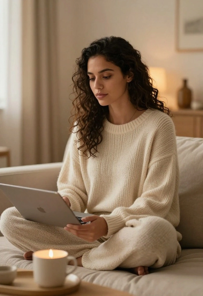 18 Elegant Pants Outfits for Women That Skip the Skirt - 17. Comfortable Knit Pants with a Cozy Sweater 1